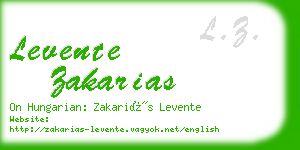 levente zakarias business card